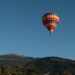 Hot air balloon in the Aosta Valley